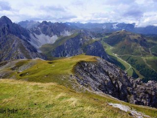 Marchreisenspitze (2620 m), pohled z vrcholu Nockspitz/Saile (2404)