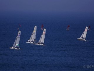 Santander, Zátoka El Sardinero trénink na 2014 ISAF Sailing World Championships