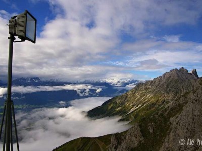 Innsbruck, Nordkette, pohled ze stanice Seegrube