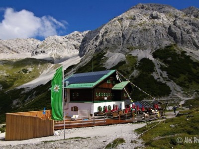 Chata Pfeishütte, Nordkette, Tyrolsko