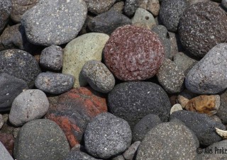 Grit on sea coast of Anak Krakatoa