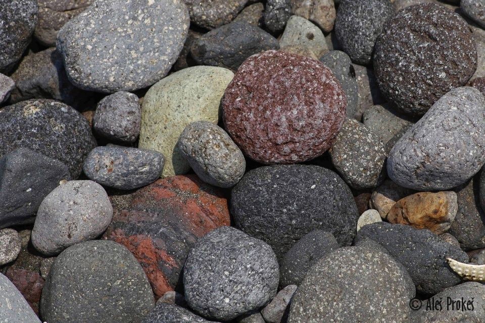 Grit on sea coast of Anak Krakatoa