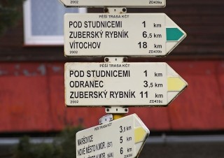 Rozcestník ve Studnicích