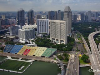 Pohled na město z Marina Bay Sands